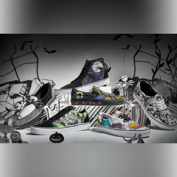 Jack Skellington Limited Edition Slip Ons - Picture 2 of 12